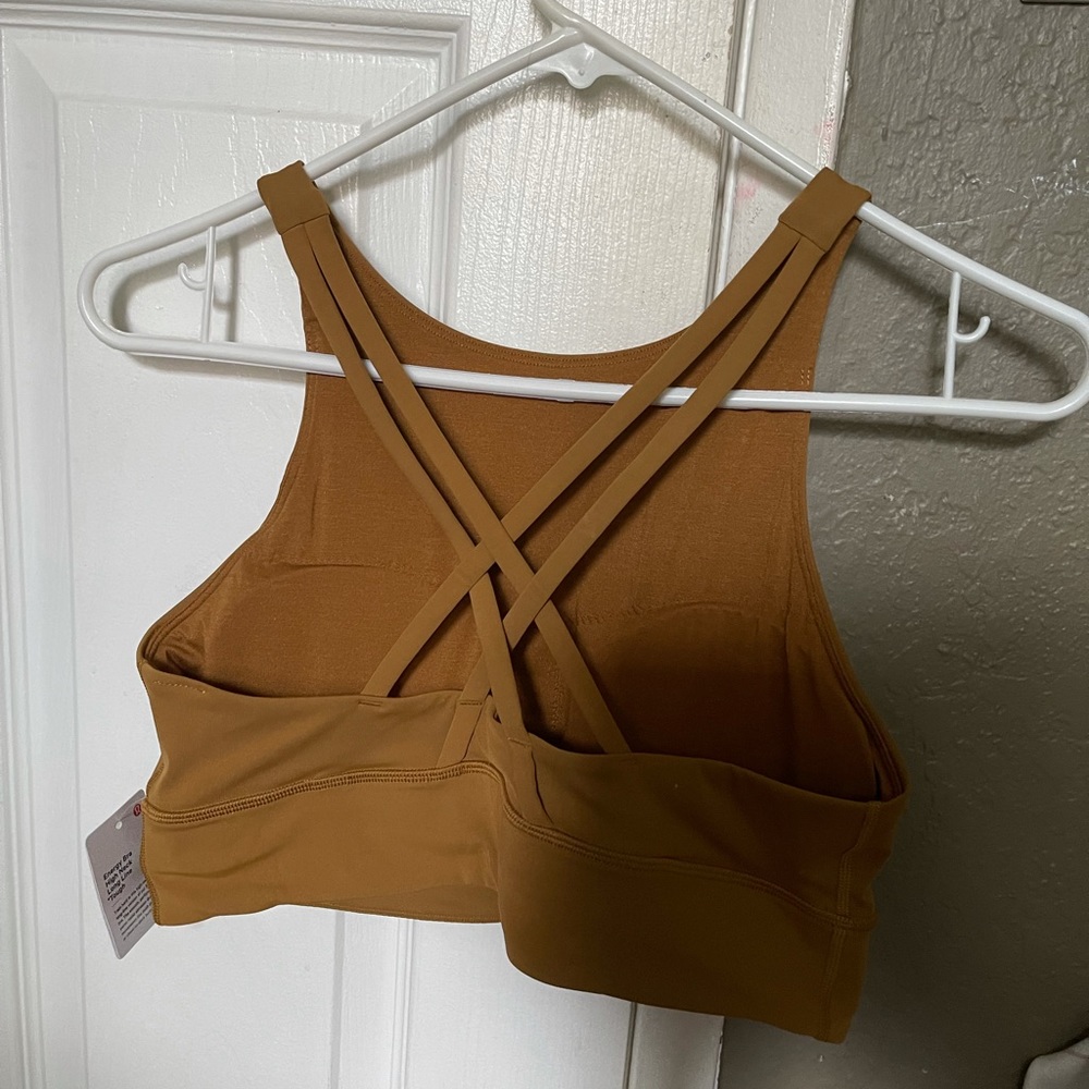 Lululemon high neck long line golden yellow/spice